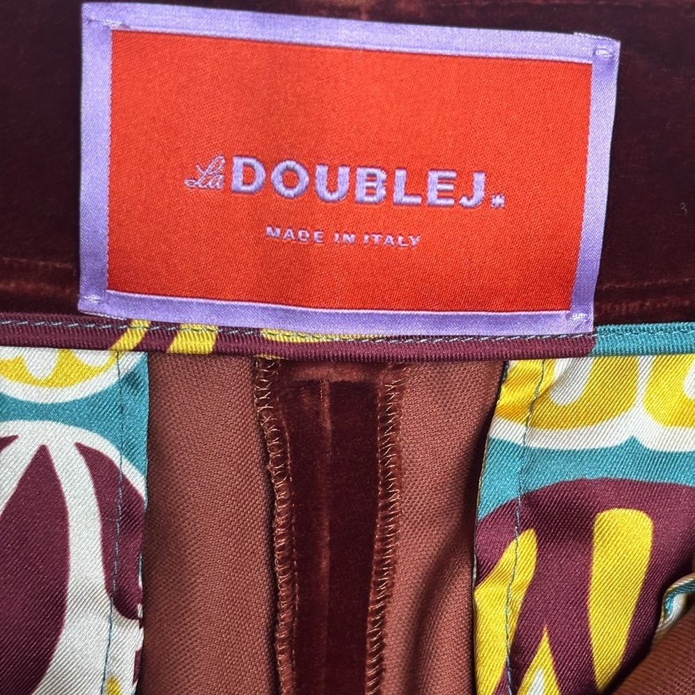 NWT LA DoubleJ Rich Coat 24-7 Velvet Solid Pants in Terracotta size S - Picture 9 of 14